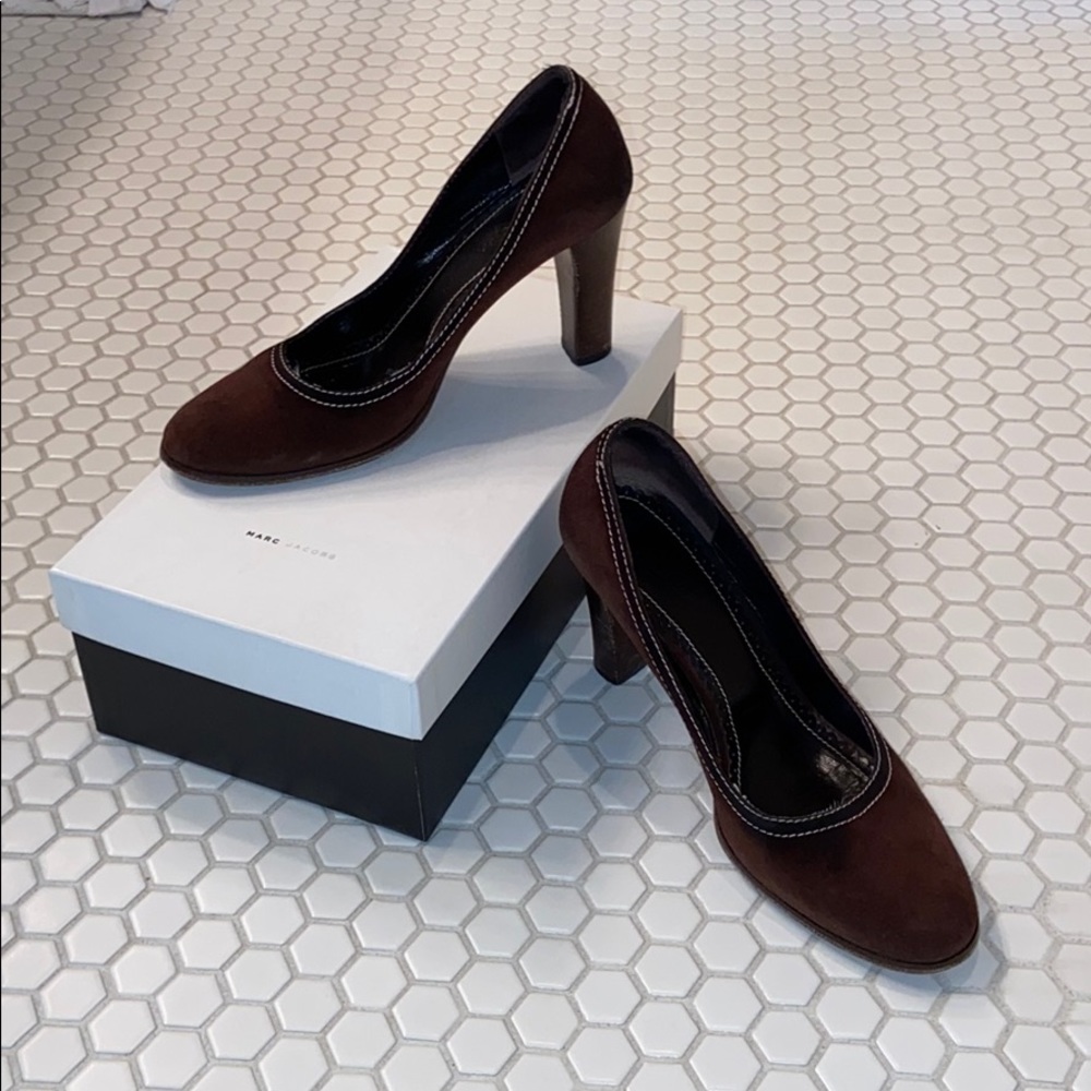 Dark brow Marc Jacobs heels.